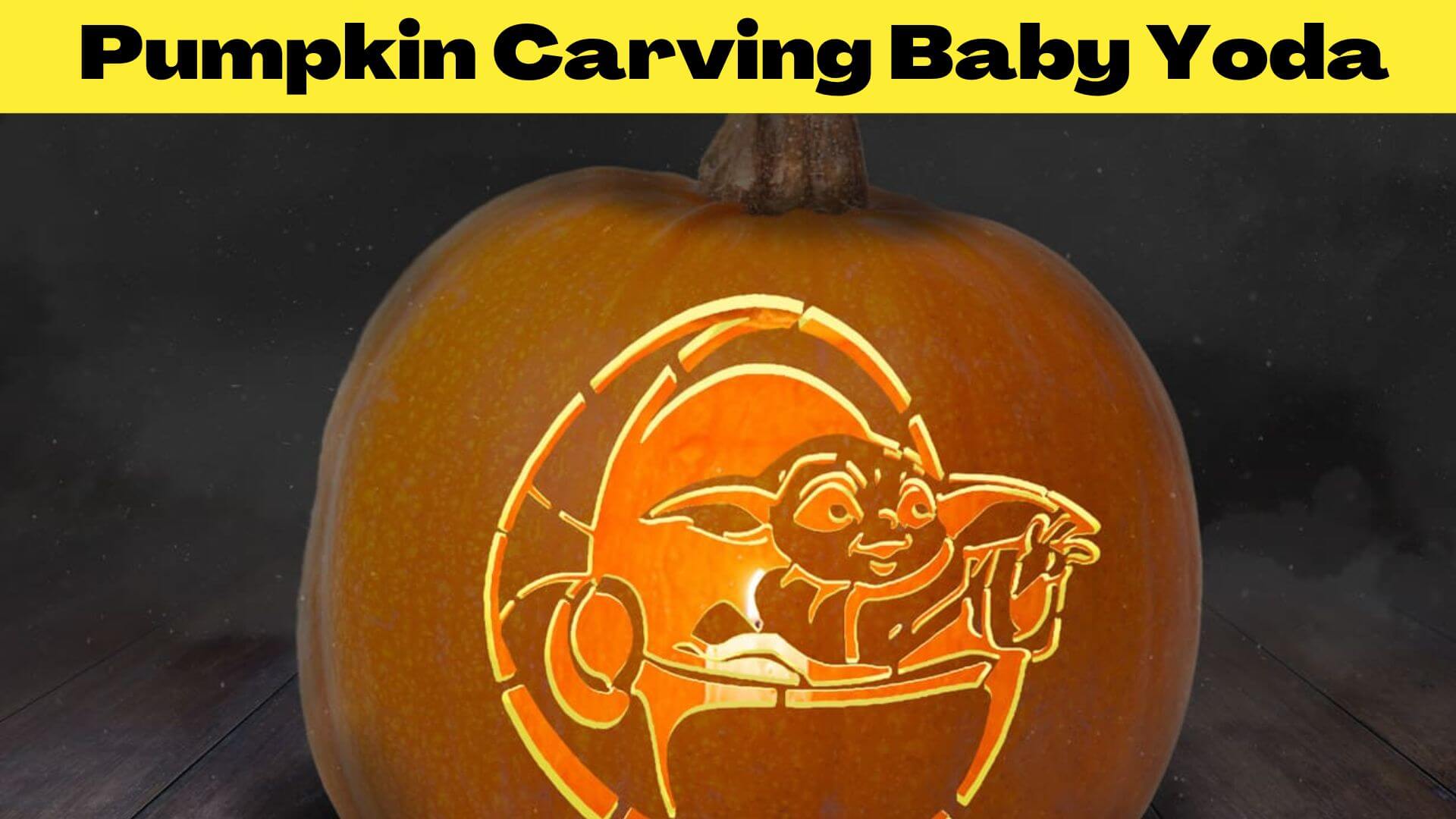 Pumpkin Carving Baby Yoda