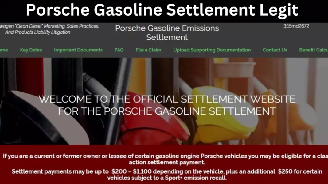 Porsche Gasoline Settlement Legit