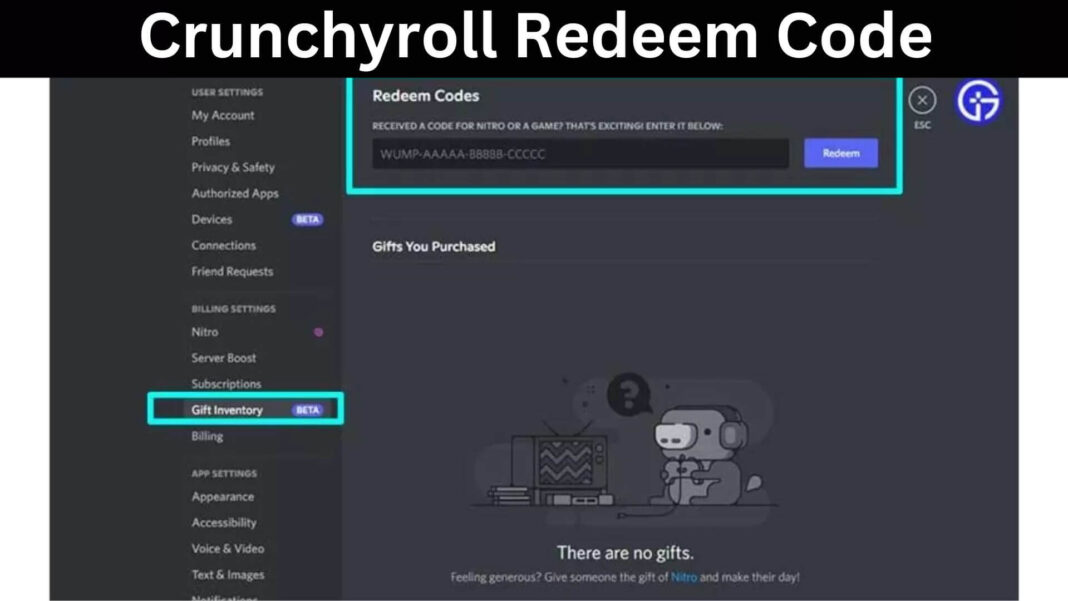 Crunchyroll Redeem Code